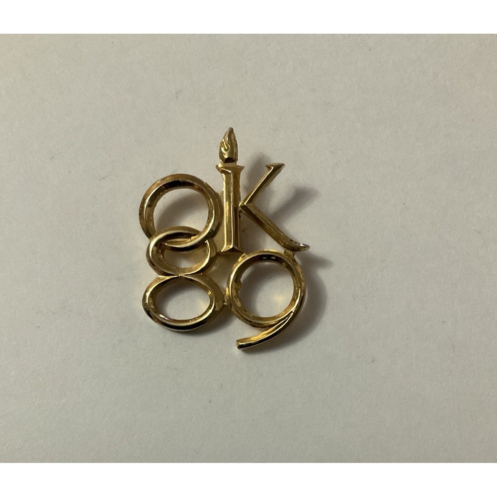 Vtg 1989 Oklahoma Torch Gold Tone Olympic Lapel Pin Hat Pinback